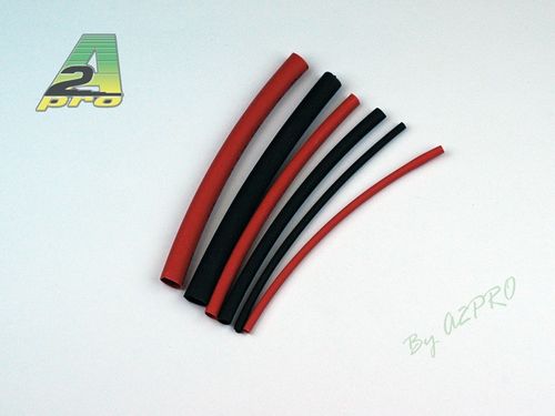 Tube thermo 8mm rouge+noir (2 x 50cm)
